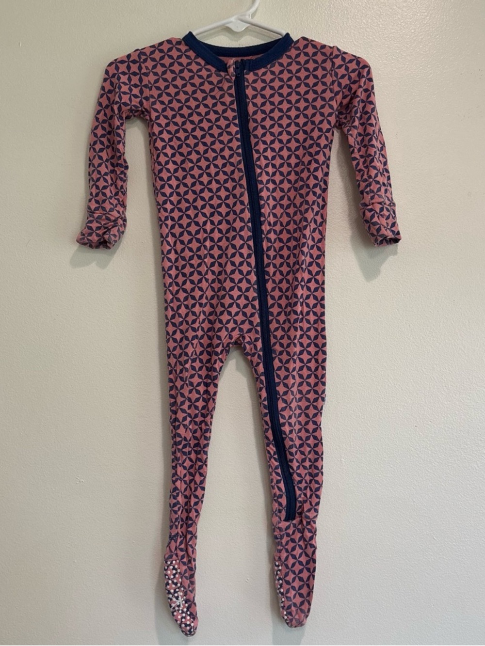 KicKee pants bamboo footed sleeper pajamas 9-12 months pink baby girl
